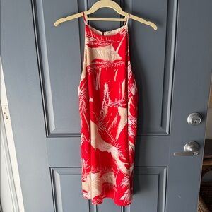 Tyche Vibrant Red and Cream Dress